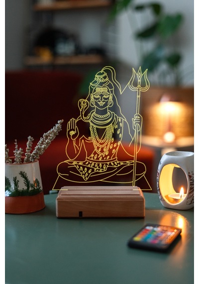Lord Shiva 16 Renk Kumandalı 3d Gece Lambası