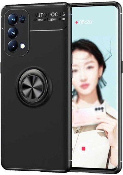 Oppo Reno 5 Pro 5g Kılıf Zore Ravel Silikon Kapak Siyah