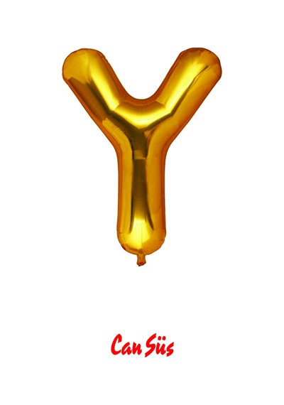 Harf Folyo Balon Gold 100cm 40 Inç Y