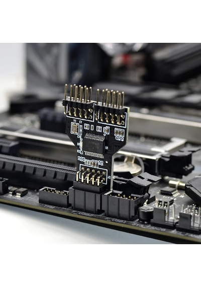 5089 9 Pin Anakart Usb Rgb Uzatma kablosu Çoklayıcı Çevirici