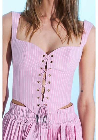 Sagaza Studio Ss6021 Askılı Önden Bağlamalı Büstiyer Pembe