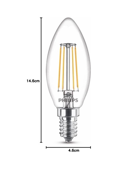 Philips Led Classic 40w B35 Led Mum Filament Ampul, 2700k Sarı Iş Çok Renkli
