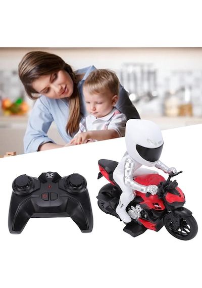 Uzaktan Kumandalı Hızlı Işıklı Şarjlı Motorsiklet 1/10 21 Cm Çok Renkli