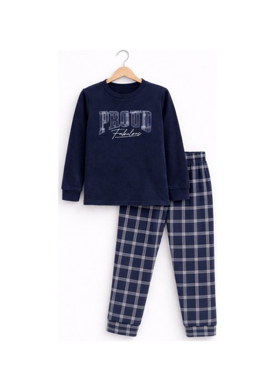Free Beka Erkek Lacivert Ekose Desenli Uzun Kollu Baba-oğul Polar Kumaş Kışlık Kalın Pijama Takımı Free Beka Erkek Lacivert Ekose Desenli Uzun Kollu Baba-oğul Polar Kumaş Kışlık Kalın Pijama Takımı