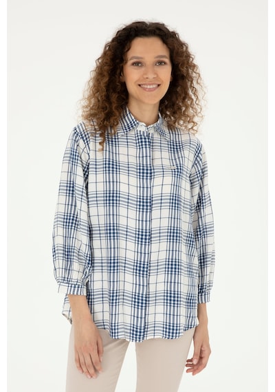 U.S. Polo Assn. Kadın Lacivert Uzun Kollu Tunik Gömlek 50288652-VR033