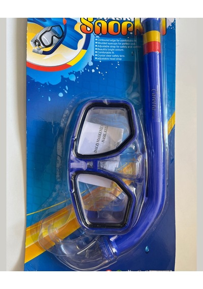 Şnorkel Set Mavi Renk 7 İle 14 Yaş Arası Çok Renkli