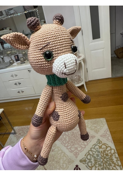 Zürafa Amigurumi Uyku Arkadaşı 26-27 Cm 26 Cm