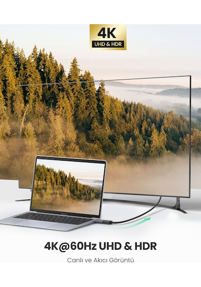Ugreen Usb-c To Hdmı 4k 60hz Adaptör, Thunderbolt 3 Uyumlu, 70450