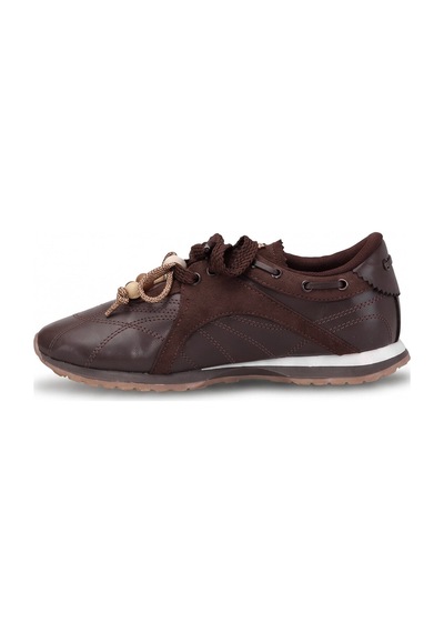 Ayakkabı Fuarı Elit Kcm243 Kadın Taşlı Klasik Sneaker Kahverengi