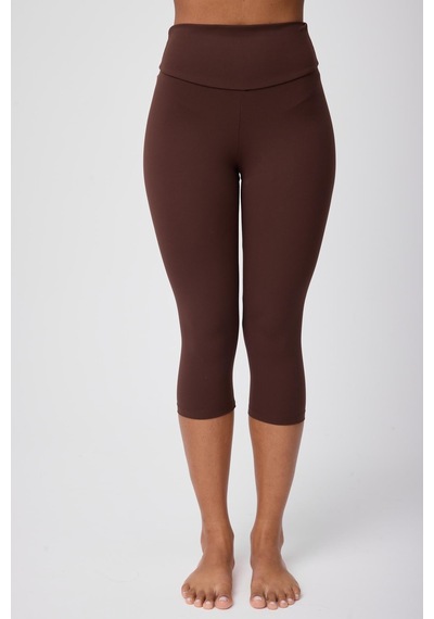 Hıghrıse Comfortflex Yüksek Bel Kapri Spor & Aktif Yaşam Taytı-2837 Kahverengi