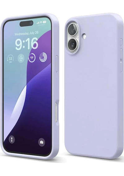 Newface Apple iPhone Uyumlu 16 Plus Kılıf Nano İçi Kadife Silikon - Lila Diğer
