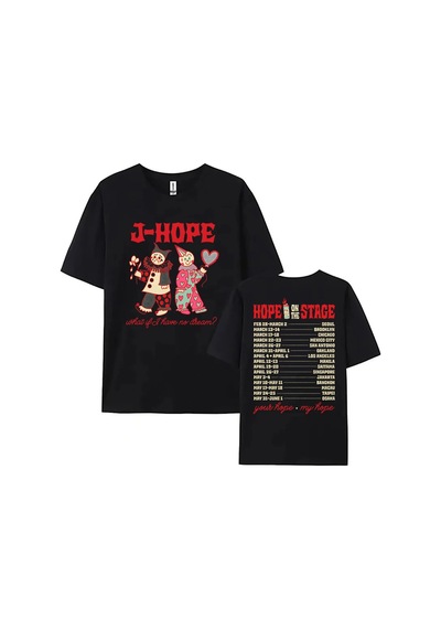 Startmore Siyah Kore Şarkıcı J-hope Sahnede Turu Unisex Sokak Grafik Hi Siyah