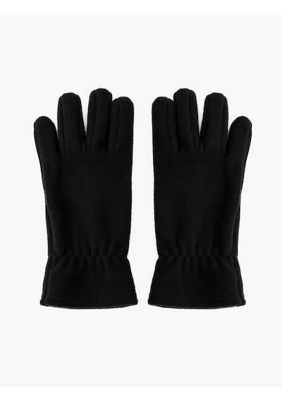 Koton Polar Eldiven Manşetleri Lastik Detaylı Siyah 6wam50012aa Siyah