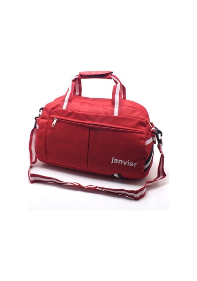 Janvıer Kırmızı Unisex Orta Boy Spor Çantası Kırmızı