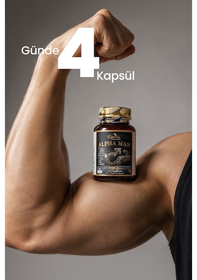 Kiperin Alpha Man | Premium Erkek Formula | 120 Kapsül