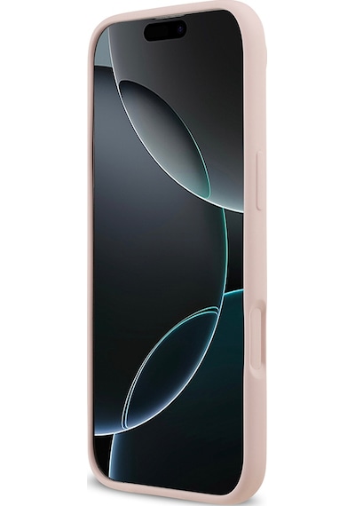 Apple Uyumlu iPhone 17 Air Kılıf Guess Lisanslı Grained Yazı Logolu Kapak Pembe