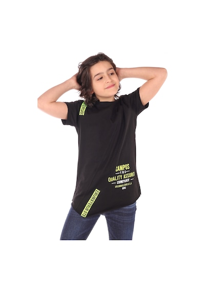 Toontoy Kids Toontoy Erkek Çocuk Campus The Baskılı Tişört Siyah