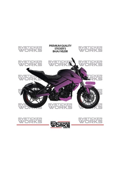 Bajaj Ns200 Kaplama Sticker Çift Renk Motor Kaplama Modeli Hazır Kit Yüksek Kalite