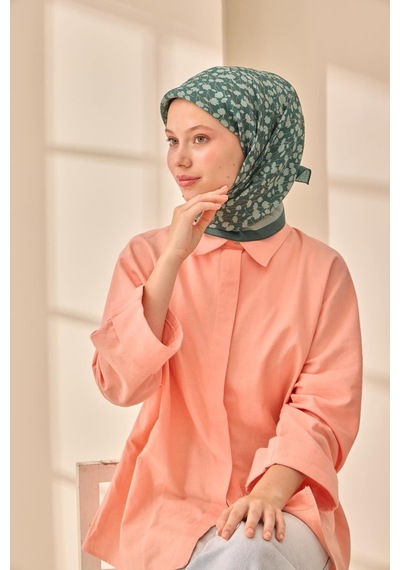 Silk Home Aura Eşarp 140005-12 Petrol Yeşili, Su Yeşilli, Somon