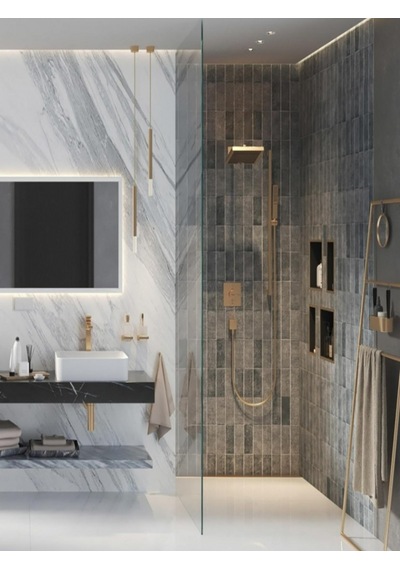 Hansgrohe Pulsify E 100 1 Jet Baton El Duşu Bronz Ecosmart+ Bronz