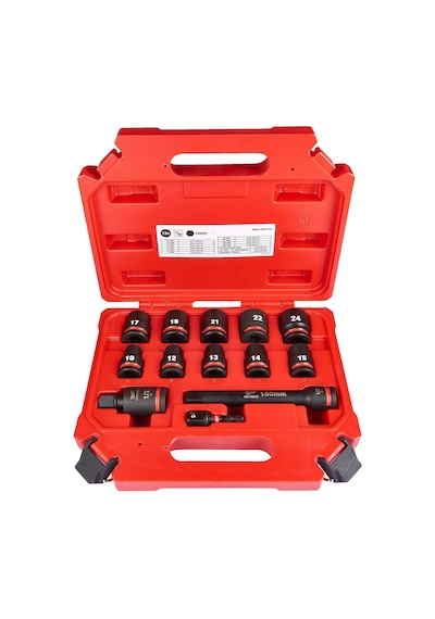 Milwaukee Endüstriyel Lokma Set Darbeli 1/2 13 Parça 4932480456
