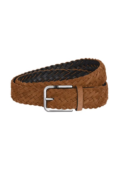 Montblanc Meisterstück Süet 35 Mm Xl Kare Tokalı Kemer 222271 Kahverengi