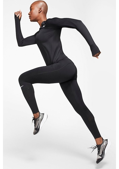 Nike Running Fast Dri Fit Leggings Lux Buhar Bariyer Cepli Şekillendirici Toparlayıcı Spor Tayt Siyah