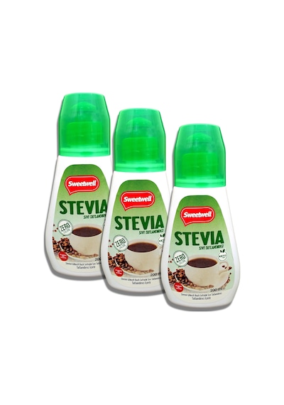 Sweetwell Stevia Sıvı Tatlandırıcı Sıfır Kalori 3 x 200 ML