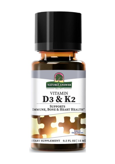 Liquid D3 1,000 Iu & K2 120 Mcg As Menaquinone-4 Supports Immune , Bone & Heart Health 15 Ml.
