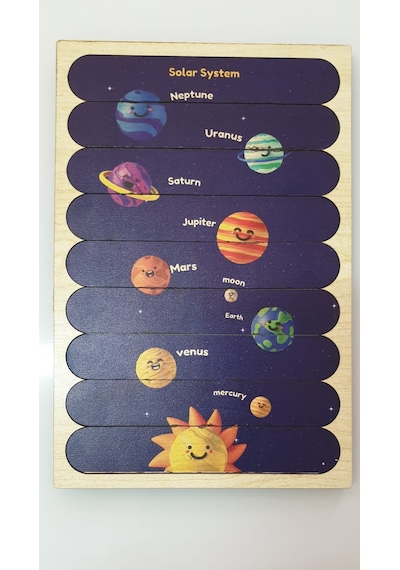 Montessori Ahşap 3d Çift Taraflı Şerit Yapboz