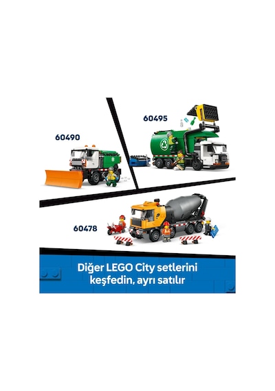 LEGO® City Traktör 60498 - 6 Yaş ve Üzeri Çocuklar İçin Çiftçi Minifigürlü Yaratıcı Oyuncak Yapım Seti (88 Parça)