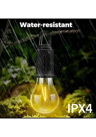 Taşınabilir Şarjlı Led Ampül Outdoor Kamp Bahçe Lambası 10w Askılı Kırılmaz Led Işık