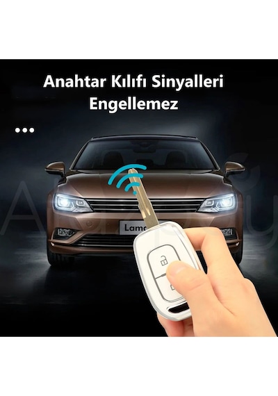 Renault Clio Megane Scenic Twingo Laguna Dacia Duster Dokker Logan Tpu Anahtar Kılıfı Syh Gümüş