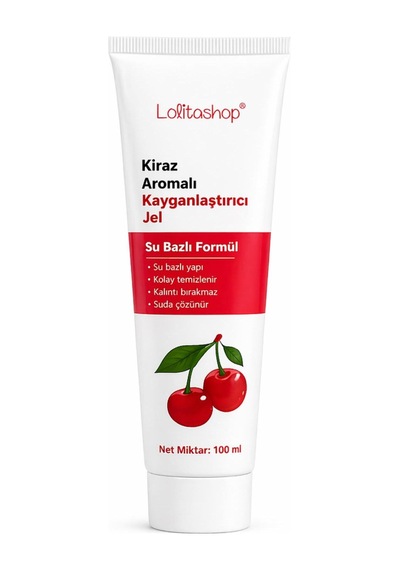 Kiraz Aromalı Su Bazlı Ekstra Kayganlaştırıcı Jel 100 Ml Yenilebilir Kiraz Hazzı Aromalı Kaydırıcı Jel