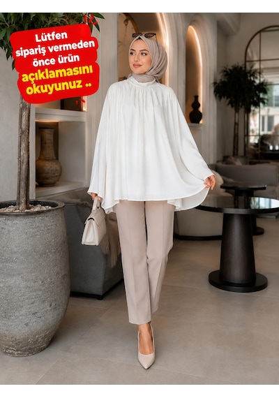 Esra Butik78 Tül Modal Astarlı Rahat Kalıp Tunik Beyaz & Yağ Yeşili Günlük Ve Şık Tesettür Kombini Esra Butik78 Tül Modal Astarlı Rahat Kalıp Tunik Beyaz & Yağ Yeşili Günlük Ve Şık Tesettür Kombini