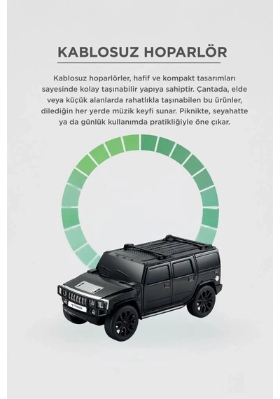 Premium Torima Bluetooth Hoparlör Araba Tasarımlı D48 Siyah Salon Müzik Cep Boy