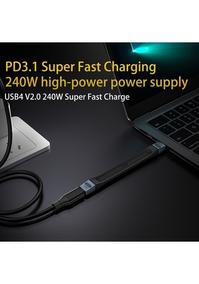 Lexroo Usb4 240w 8k 60hz 80gbps Şarj Ve Veri Aktarım Kablosu Otgfb Standart
