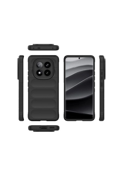 Redmi Note 14 Pro 5G Uyumlu Silikon Kılıf - Kamera Korumalı Esnek Airbag Kapak - Siyah