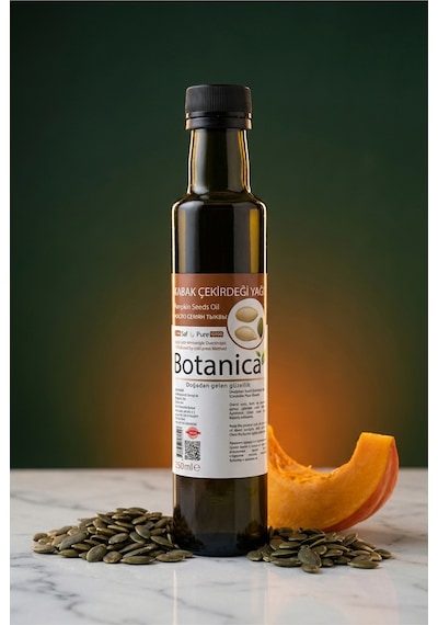 Botanica %100 Saf Kabak Çekirdeği Yağı Soğuk Sıkım Besleyici Doğal Bitkisel Ekonomik Aile Boyu 250 Ml 250 ML