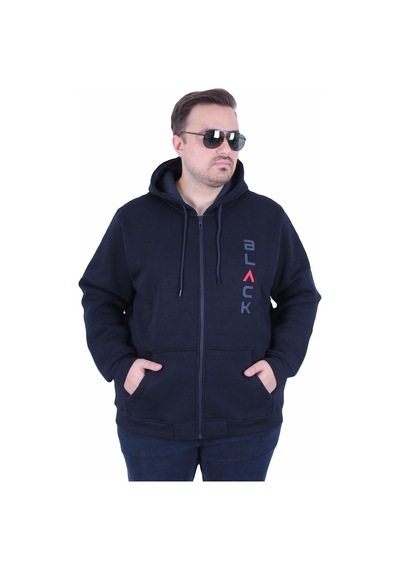 Moc Grande Mocgrande Büyük Beden Kapüşonlu Fermuarlı 3ip Sweat Black 25716 Lacıvert Lacivert Moc Grande Mocgrande Büyük Beden Kapüşonlu Fermuarlı 3ip Sweat Black 25716 Lacıvert Lacivert