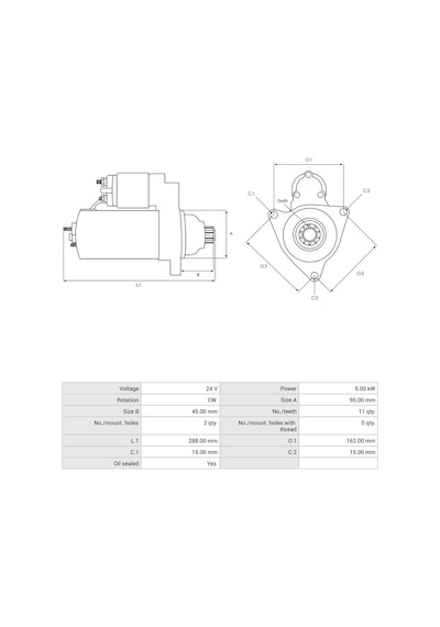 Mıtsubıshı 24v Marş Motoru 11 Diş 5 Kw  Caterpıllar-daewoo-hıtachı-hyundaı-hıdromek