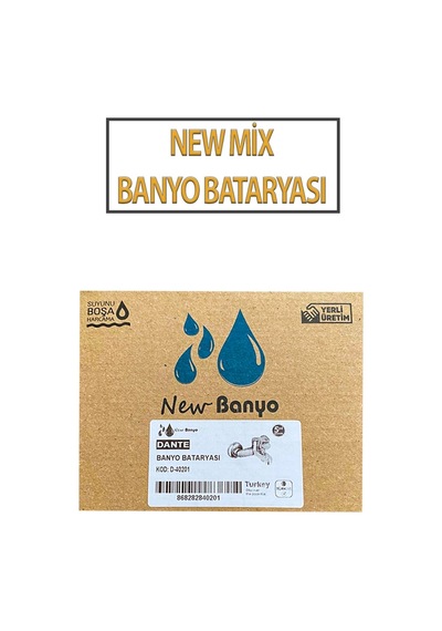 New Mix Model Banyo Bataryası Krom
