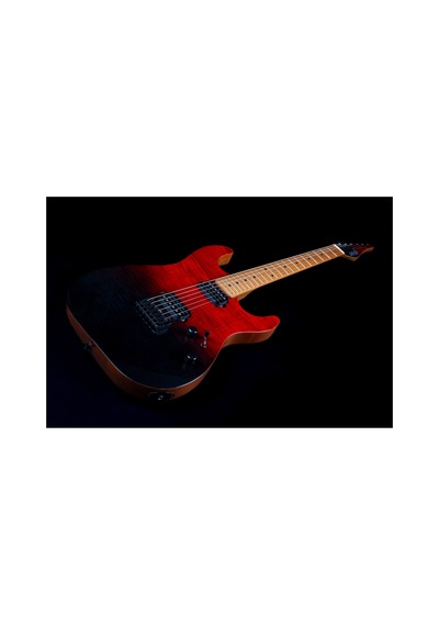 Jet Js-1000 Vulcano Hh Elektro Gitar Flamed Transparent Red