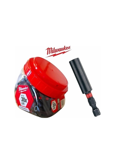 Milwaukee Manyetik Bits Uç Tutucu 1/4 60 Mm 100 Lü Paket T4932430478
