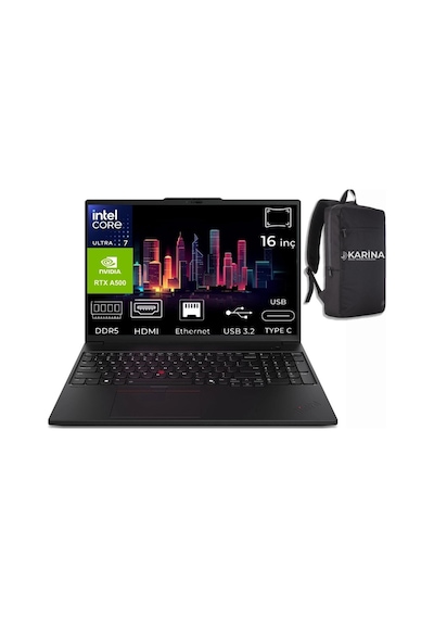 Lenovo ThinkPad P16S Gen3 21KS0000TX-03 48 GB 512 GB RTX500 Ada 16" W11P Dizüstü Bilgisayar