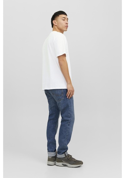 Jack & Jones Erkek T Shirt 12233999 Beyaz-mavi Beyaz - Mavi