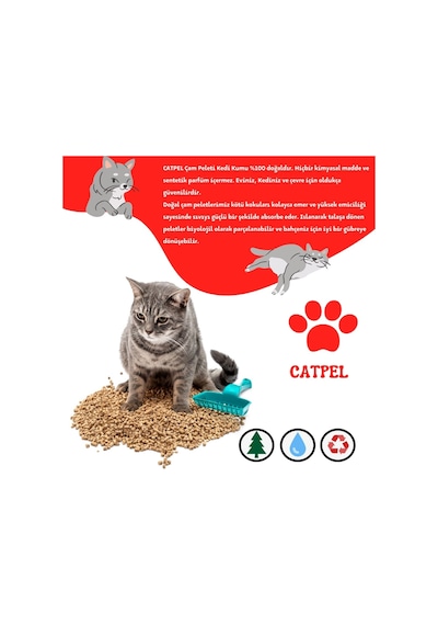Catpel Çam Peleti Kedi Kumu 10 L