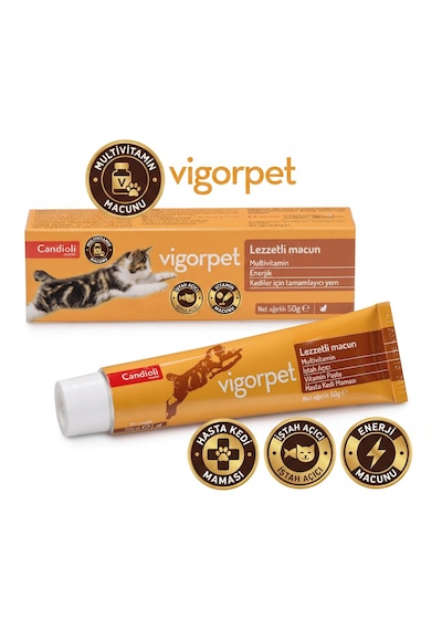 Vigor Pet Cat Pasta 50 Gr Kediler İçin İştah Açıcı, Enerji Ve Bağışıklık Destekleyici Vitamin Macunu