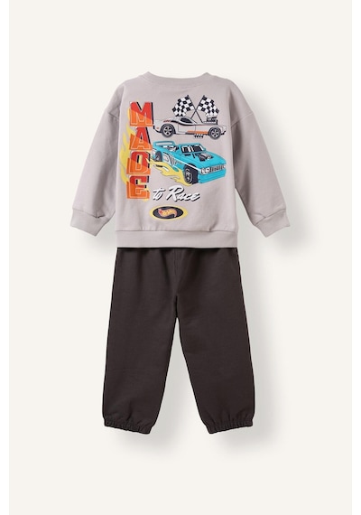Defacto Hot Wheels Lisanslı Baskılı Bisiklet Yaka Basic Sweatshirt Ve Jogger Eşofman Altı 2li Takım Erkek Bebek I0151a526wngr91 Gri-gr91