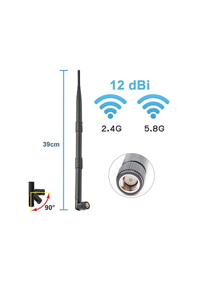12Dbi 39Cm Anten Sma Erkek 2.4Ghz 5.8Ghz Dual Band Rf Gsm Wifi 12Dbi 39Cm Anten Sma Erkek 2.4Ghz 5.8Ghz Dual Band Rf Gsm Wifi